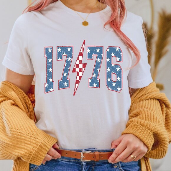 1776 America 4th of July Retro tshirts - Picture 1 of 2